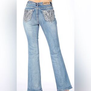 Platinum Plush Shine On Duel Embellished Jeans